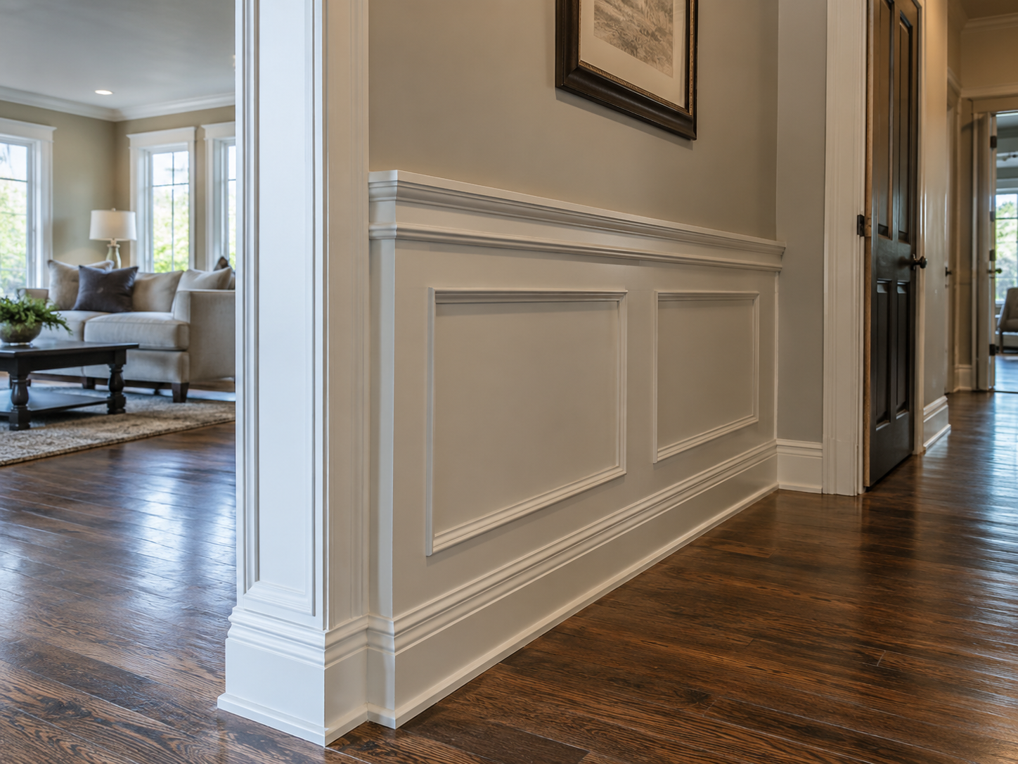 Finished molding and trim carpentry in a Pittsburgh-area home